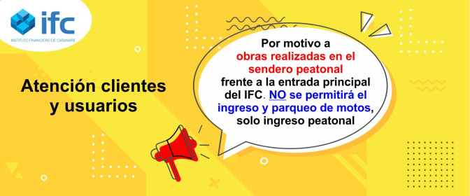 Aviso para ingresar al IFC