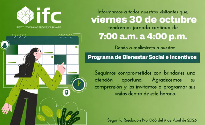 El IFC atiende al público este viernes de 7:00 a.m. a 4:00 p.m.