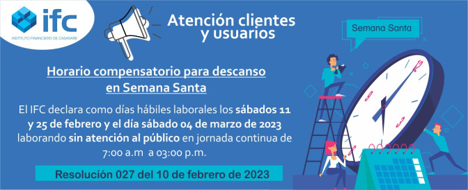 Horario compensatorio para descanso en Semana Santa.